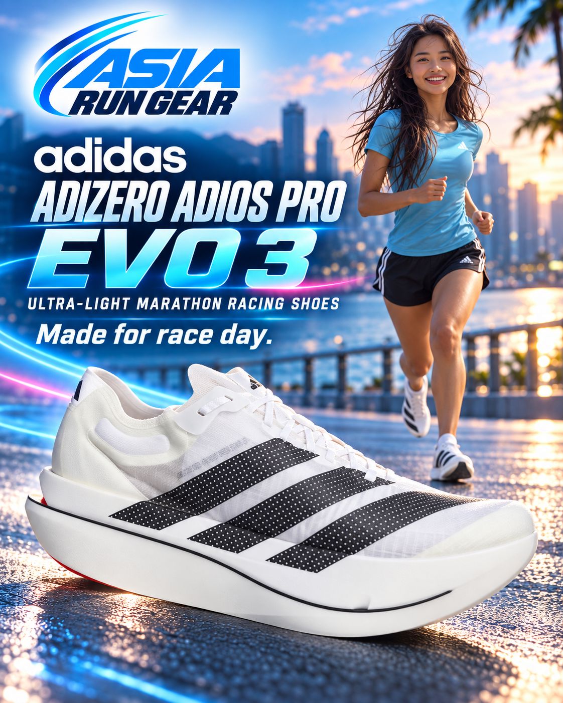 adidas Adizero Adios Pro EVO 3 Ultra-Light Marathon Racing Shoes - Asia ...