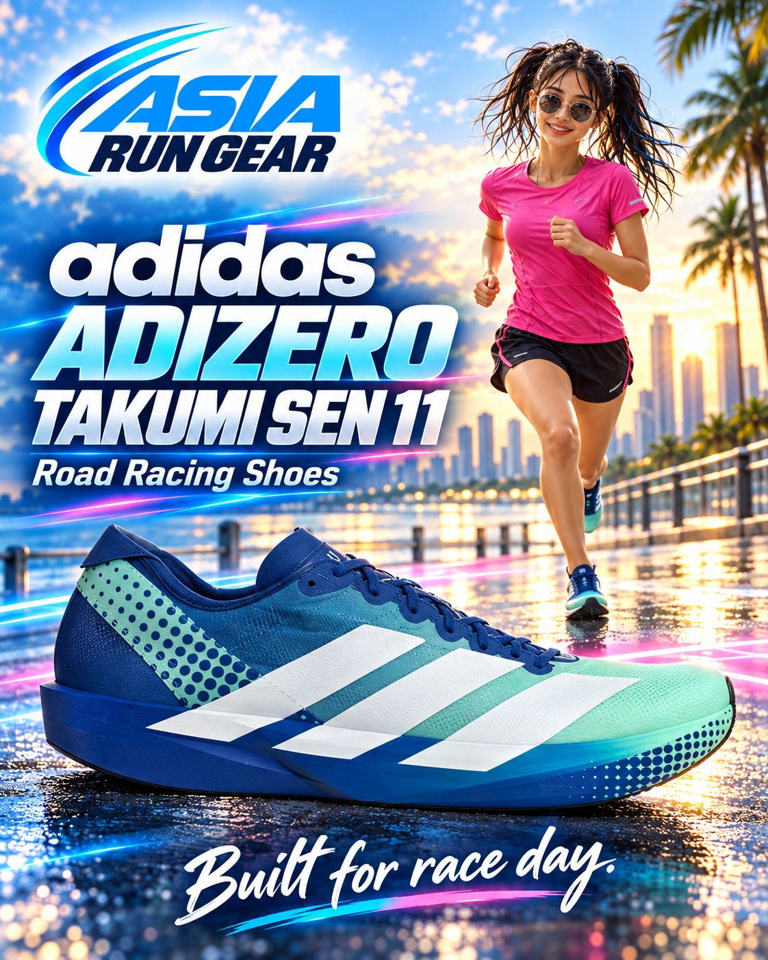 adidas Adizero Takumi Sen 11 Road Racing Shoes - Asia Run Calendar