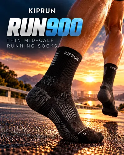 KIPRUN Run900 Thin Mid-Calf Running Socks