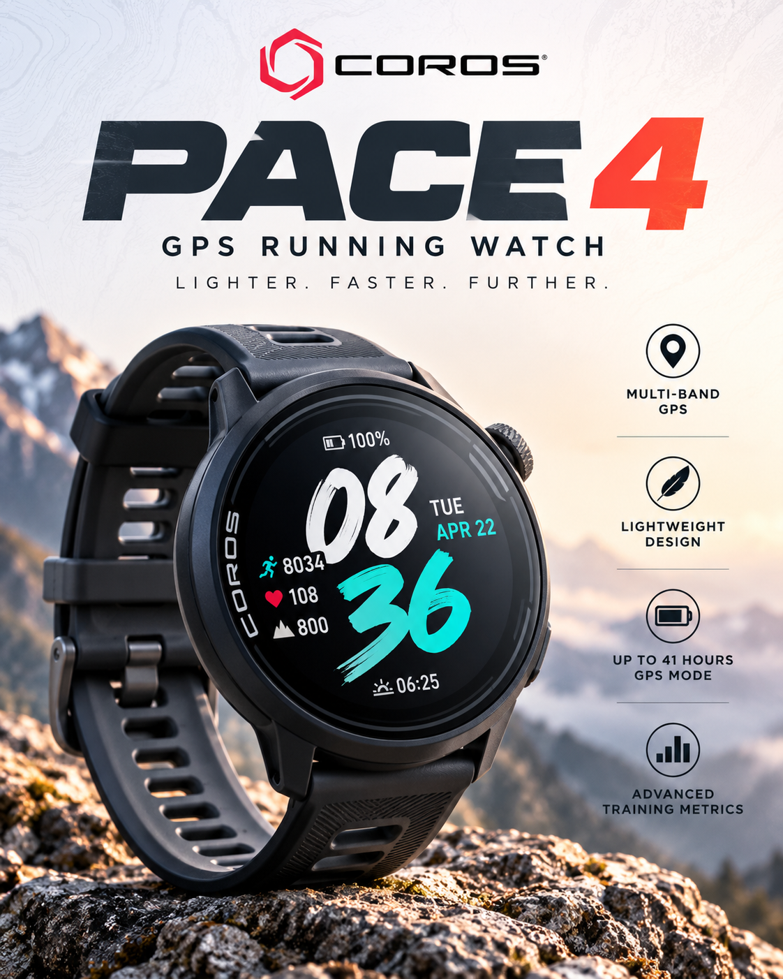 COROS PACE 4 GPS Running Watch