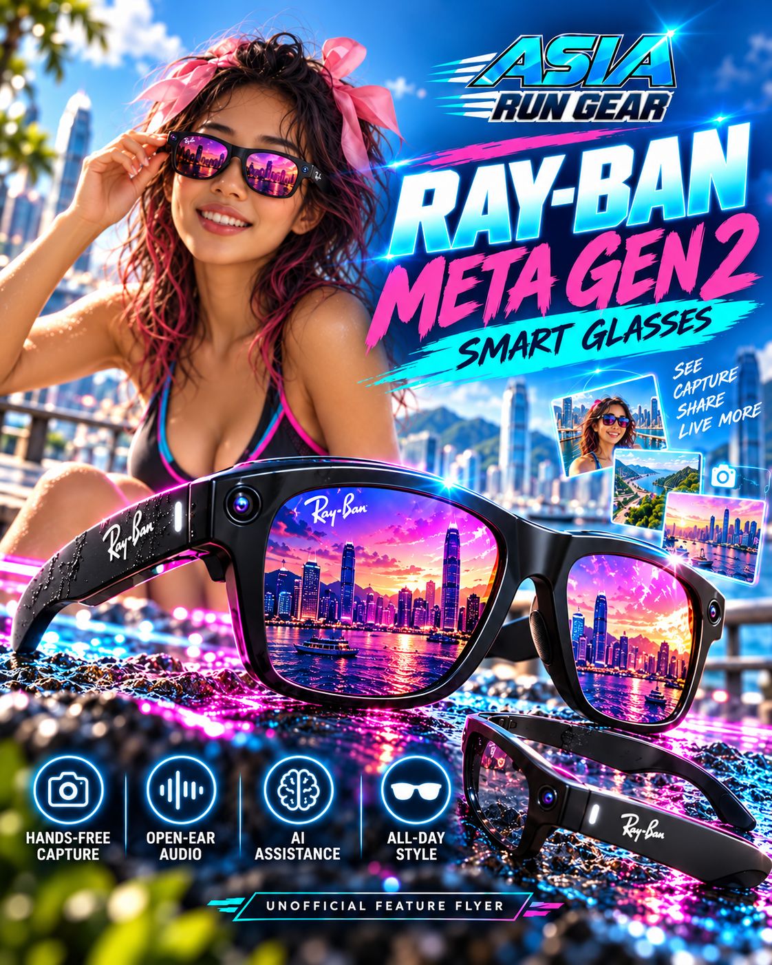 Ray-Ban Meta Wayfarer (Gen 2) AI Smart Glasses