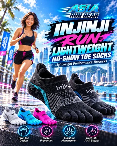 Injinji Run Lightweight No-Show Toe Socks