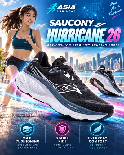 Saucony Hurricane 26 Max-Cushion Stability Running Shoes