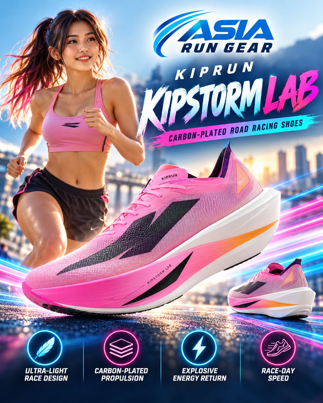 KIPRUN Kipstorm Lab Carbon-Plated Road Racing Shoes