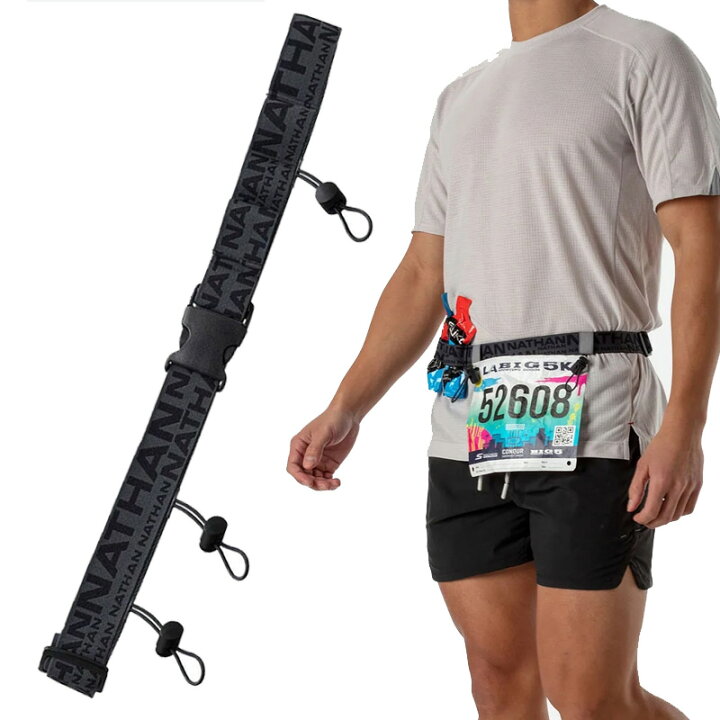 Nathan Race Number Belt Nutrition Waist Belt