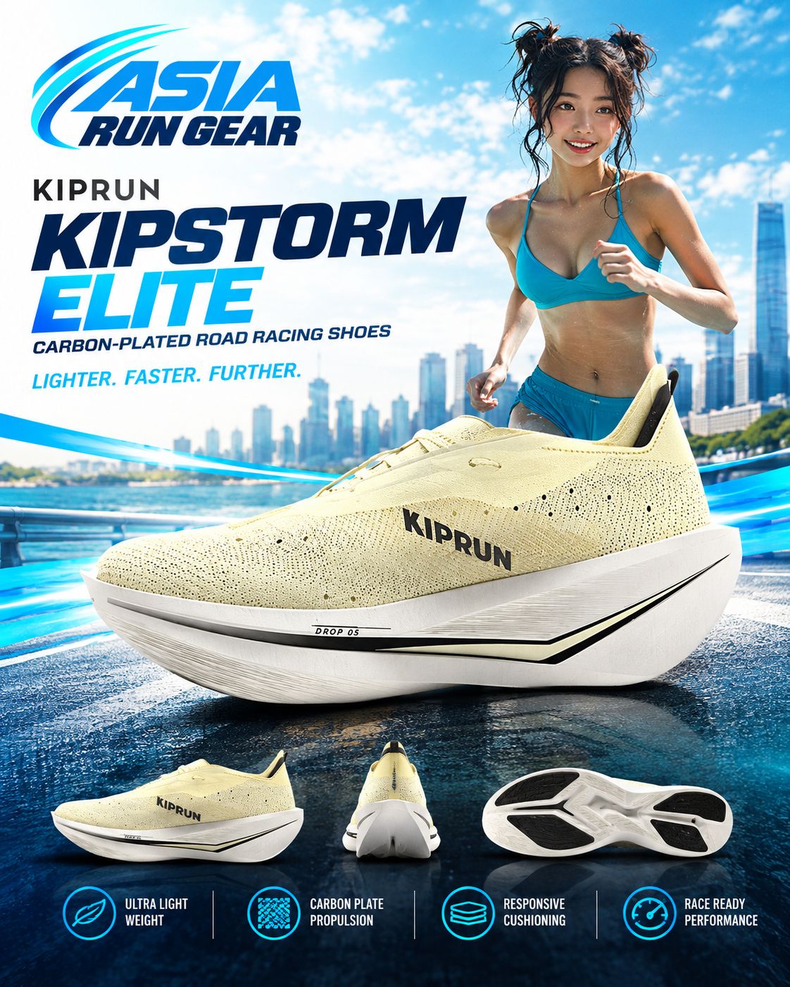 KIPRUN Kipstorm Elite Carbon-Plated Road Racing Shoes