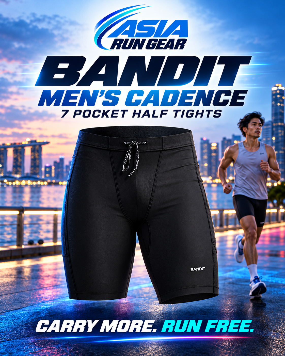 Bandit Men’s Cadence 7 Pocket Half Tights